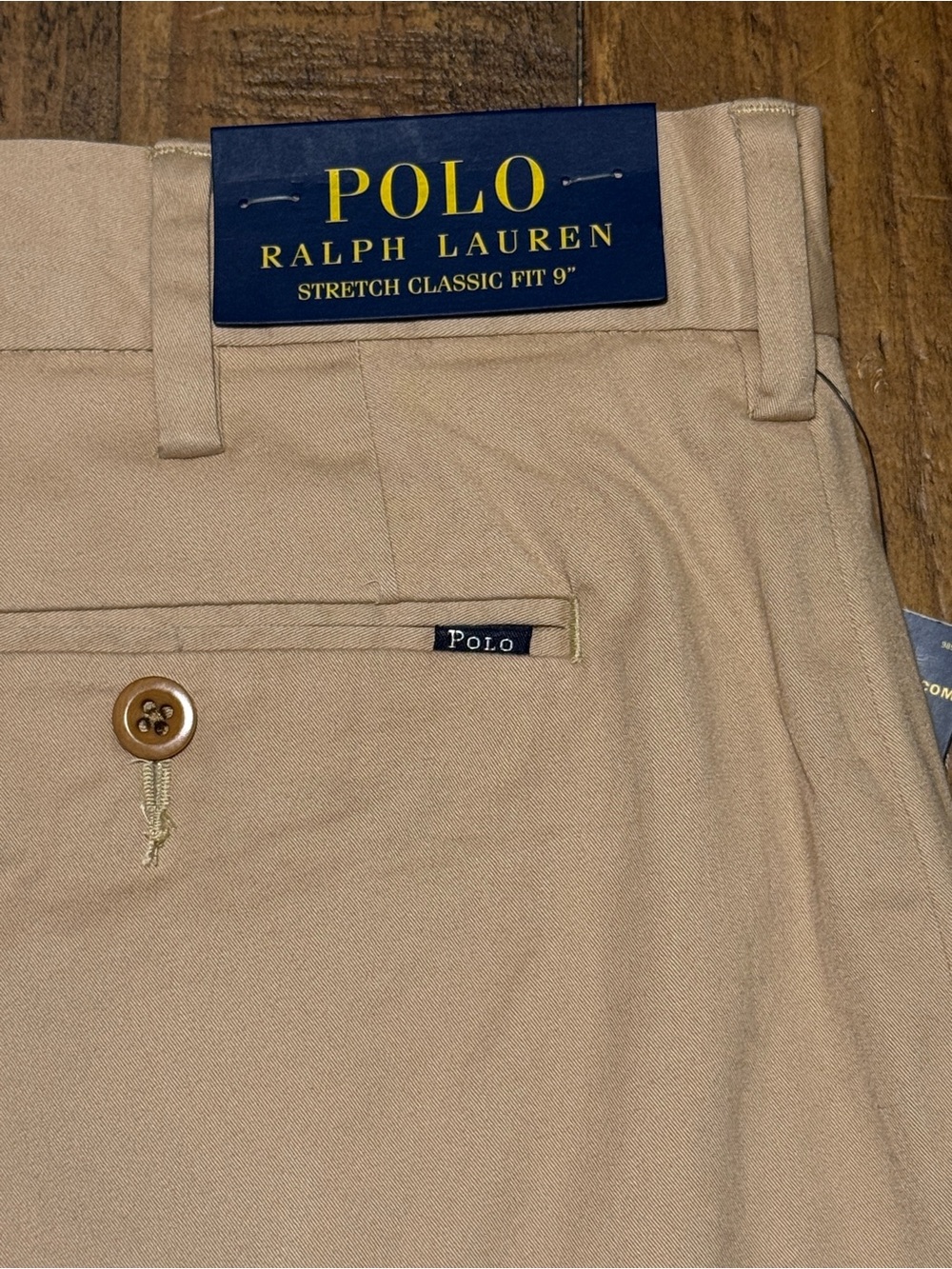 Polo Ralph Lauren Men’s 35W Stretch Classic Fit 9” Khaki Shorts - Picture 8 of 13